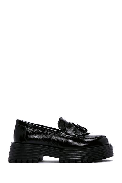 Derimod Mocasini masculini din piele cu ciucuri negre pentru femei 24WFD 510818