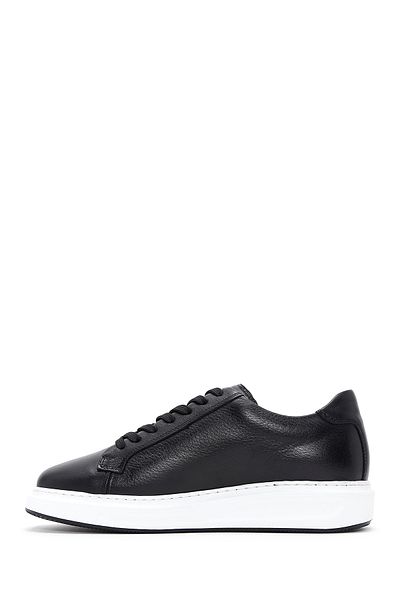 Derimod Black Leather Men's Sneakers - Lace-up, Model 24WFD 640718