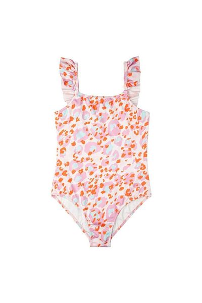 Swimfoam Girl's Patterned Ruffle Swimsuit