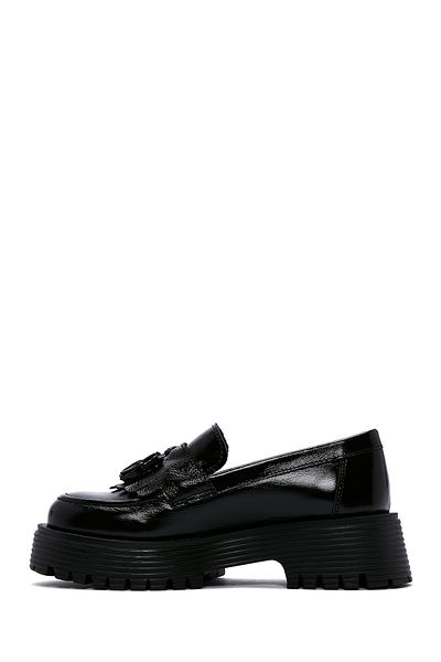 Derimod Mocasini masculini din piele cu ciucuri negre pentru femei 24WFD 510818