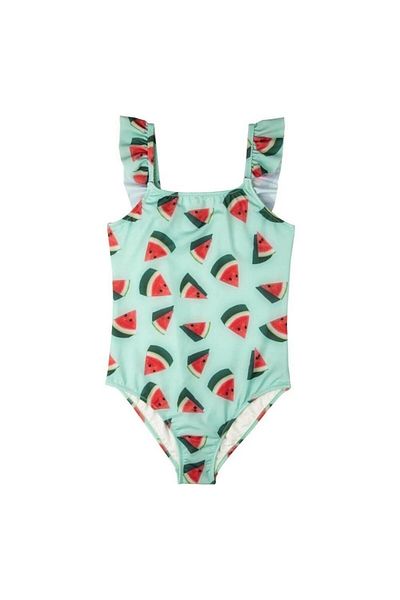 Swimfoam Girl's Swimsuit - Watermelon Pattern and Ruffle