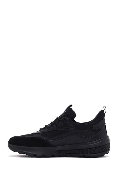 Geox Spherica Active Men's Leather Sneaker - Black, Lace-up U45bad01122c9999