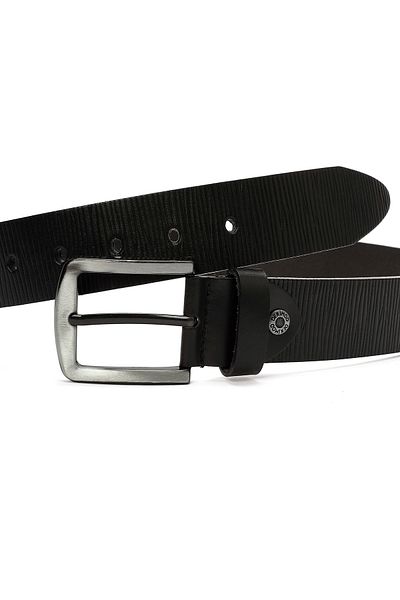 Derimod Men's Black Printed Leather Belt - 000A2D 1305126