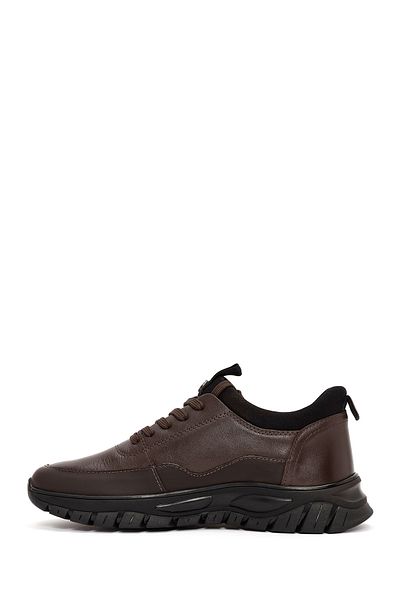 Derimod Men's Brown Lace-Up Leather Sneakers 24Wfd 650618