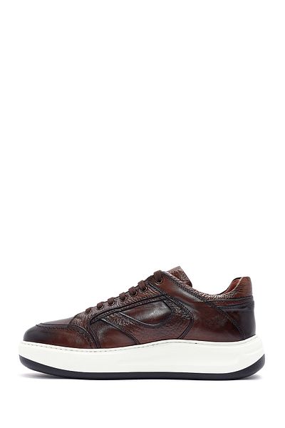 Derimod Men's Brown Lace-Up Leather Sneakers 24Wfd 724414
