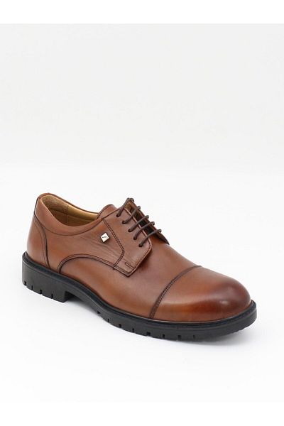 Fosco 2869 Tan Genuine Leather Rubber Sole Men's Shoes