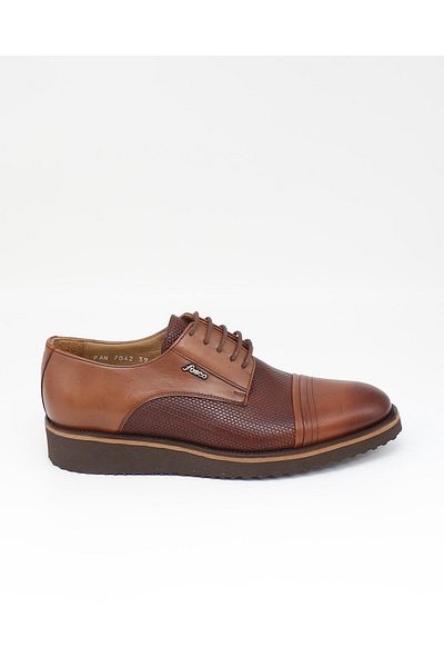 Fosco 7042 Tan Genuine Leather Casual Men's Shoes