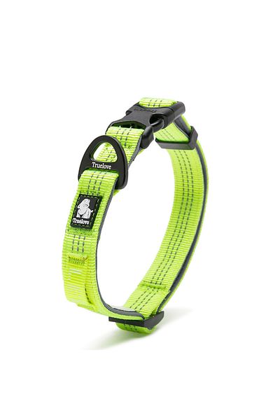 True Love Nylon Woven, Neon Yellow Neck Collar with Duraflex Buckle