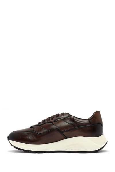 Derimod Men's Brown Thick Sole Lace-Up Leather Sneaker 24Wfd 724518