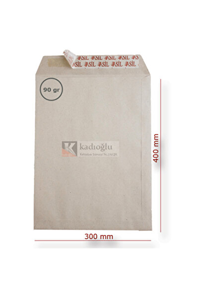 ASİL DOĞAN Φάκελος τσάντας (250 τμχ) İmt Kraft Silicone 30x40 90 GR AS-0866