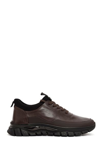Derimod Men's Brown Lace-Up Leather Sneakers 24Wfd 650618