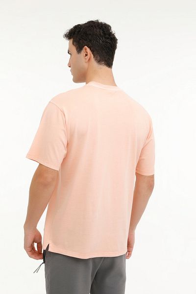 lumberjack Ανδρικό μπλουζάκι με κοντό μανίκι - M-BSC C NECK 11bs38 4FX salmon