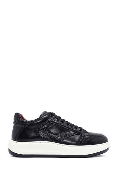 Derimod Men's Black Lace-Up Leather Sneakers 24Wfd 724414