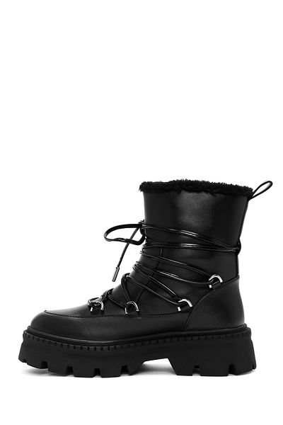 Derimod Women's Black Thick Soled Boots 24Wfe 253518