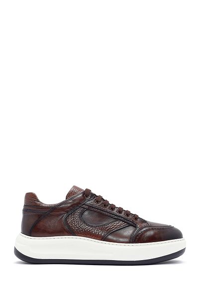 Derimod Men's Brown Lace-Up Leather Sneakers 24Wfd 724414