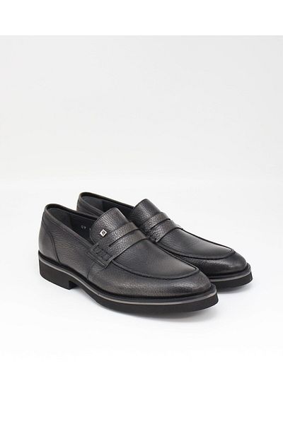 Fosco 1114 Black Genuine Leather Casual Men's Shoes