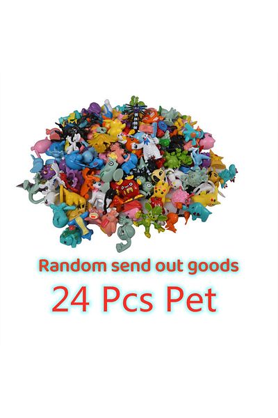 Miniso Random 24pcs 144 Style Pokemon Figure Toys Anime Pikachu Action Figure Model Ornamental Decoration C