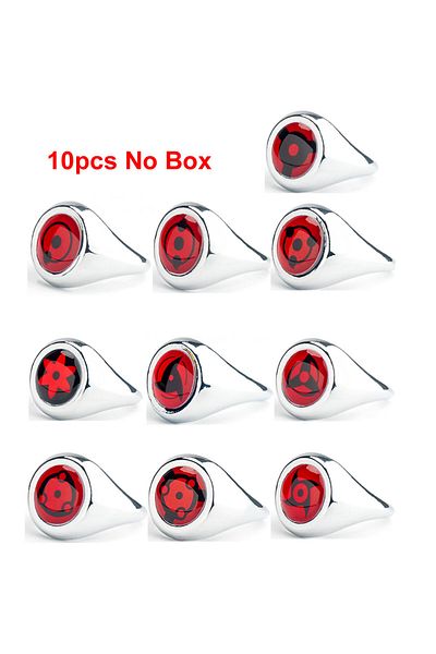 Choice 10ocs No Box 10pcs/set Anime Naruto Akatsuki Itachi Sharingan Rings Action Figure Cosplay Accessory