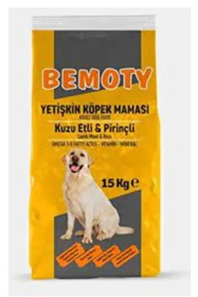 BEMOTY Kuzu Etli & Pirinçli Köpek Maması 15 Kg