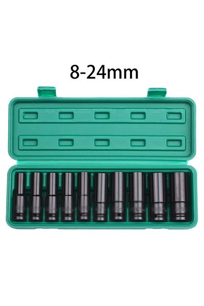 DUTRIEUX 8-24mm 1/2inch Drive 6-point Impact Socket Set 10-piece Metric Sizes 8-24m/10-24mm Carbon Steel Impa