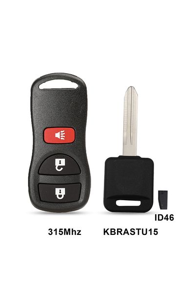 jingyuqin 3b Keyless Chip Key 315mhz 3/4 Buttons Car Keyless Entry Remote Key For Infiniti/nissan Frontier Mur