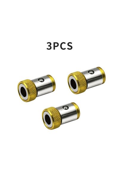 Choice 3pcs 3pcs Magnetic Bit Holder Alloy Electric Magnetic Ring Screwdriver Bit Head Holder Anti Corrosio