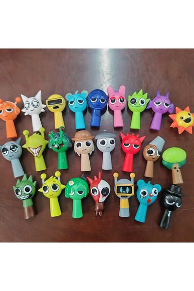 Choice 24pcs Different 6pcs 4.5cm Funny Sprunki Figuras Model Pvc Sprunki Game Action & Toy Figures