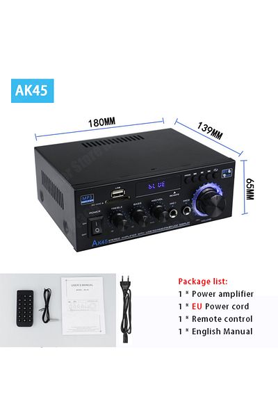 MAOZUA Ak45 Eu Plug Ak35/ak45/ak55 Sound Amplifiers Bluetooth Digital Amplifier For Home Car Karaoke 2 Chan