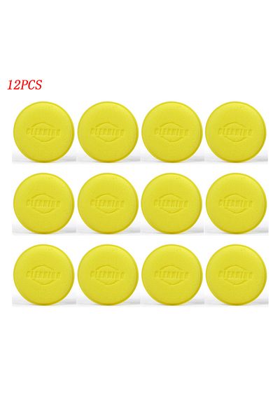 Choice 12pcs Yellow 12pcs Car Foam Sponge Wax Applicator Cleaning Detailing Pads Car Waxing Polishing Pad H