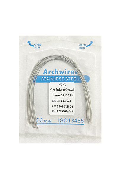 Choice 21 × 25 سفلي 10 قطع/عبوة تقويم الأسنان من الفولاذ المقاوم للصدأ سلك دا...