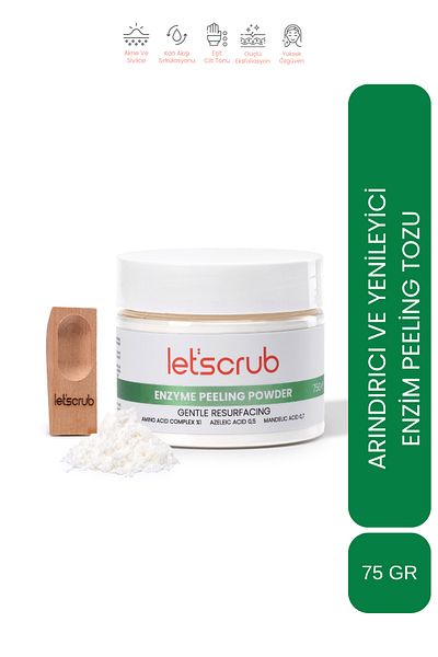 LET'SCRUB 75 g Gentle Resurfacing Enzyme Peeling Powder - Purifying and Regenerating Powder