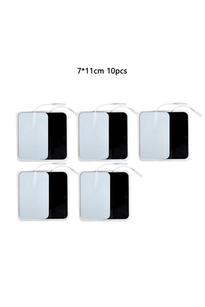 Choice 10pcs 7x11cm Silicone Gel Electrode Pad Units White Cloth Massage Digi...