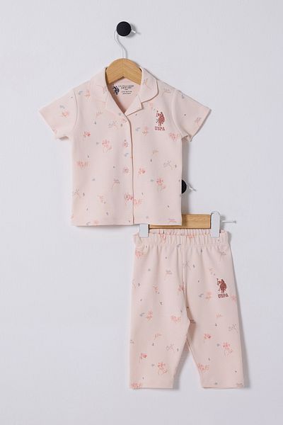 U.S. Polo Assn. U.S.Polo Assn. Usb2354 Powder Pink Girl's Pajama Set