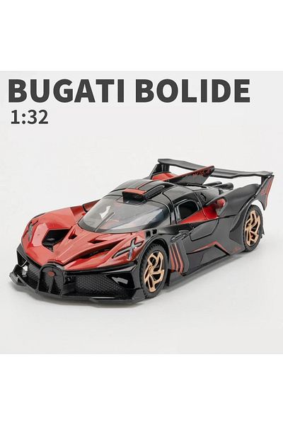 caipo Red 1/32 Bugatti Bolide Alloy Sport Car Model Toys Simulation Diecasts Metal Vehicle With Sound Ligh