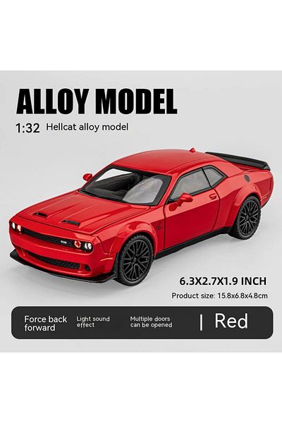 Choice Red-no Box Dodge Challenger Hellcat Toy Car For 1: 32 Scale Die Cast Metel Cars Toy Pull Back Hellca