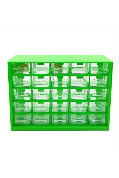 Choice Light Green 25 Multi-grid Drawer Parts Box Wall-mounted Screw Classification Component Box Tool Case