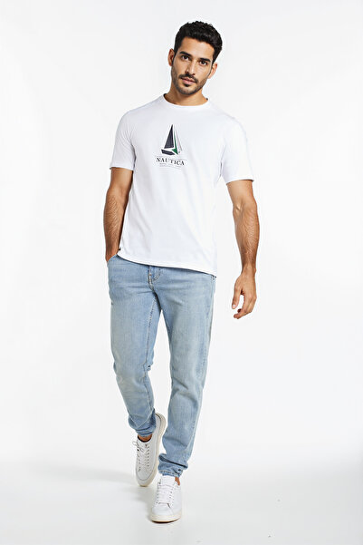Nautica Graphic Regular Fit Premium Cotton Crew Neck T-shirt