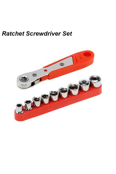 Choice Ratchet Socket Set Right Angle Ratchet Wrench Screwdriver Socket Nut Set Metric Screw Driver Bit 1/4