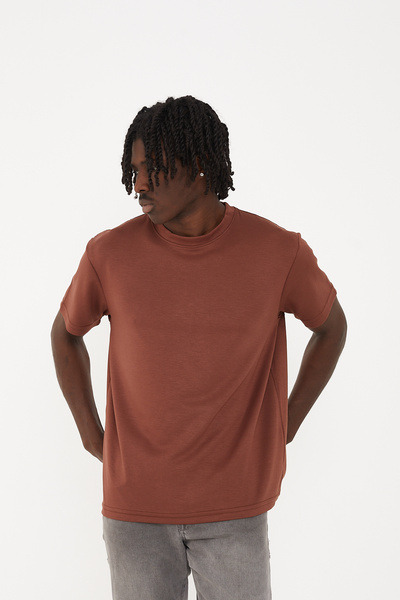 Pavotti تي شيرت رجالي من القماش المشروط بقصة عادية