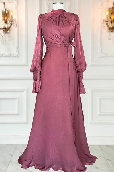 Amine Hüma Βραδινό φόρεμα Dusty Rose Efruz