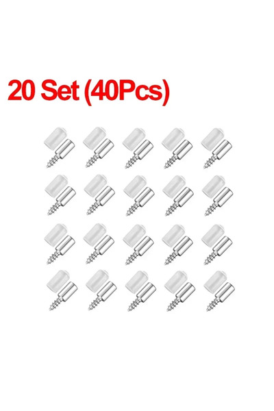 Choice1 20 مجموعة (40 قطعة) 100/10 قطع من مسامير ذاتية اللولبة وحاملات ألواح ...