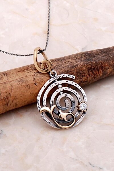 Sümer Telkari Sarma Elişi Tasarım Gümüş Kolye 7198