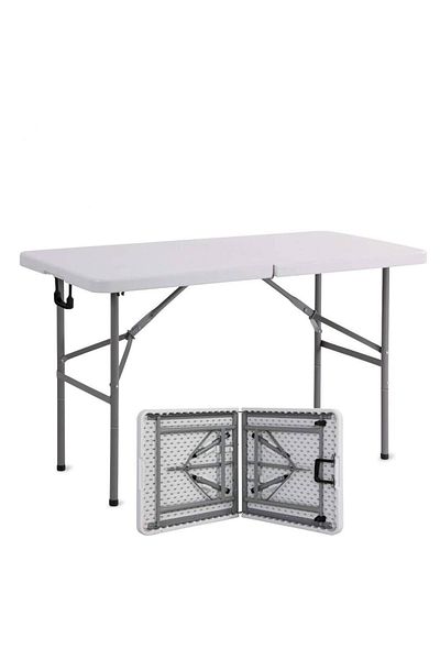 Generic Zone HQ-Z122 White Foldable Fiber Table, Easy to Carry and Store, 60*122cm