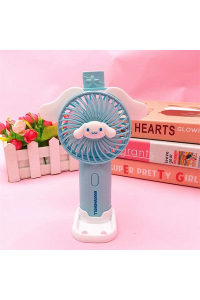 SANRIO A Sweet Mini Fan Cartoon Cinnamoroll Hello Kitty Kuromi Melody Small Fan Handheld Portable H.
