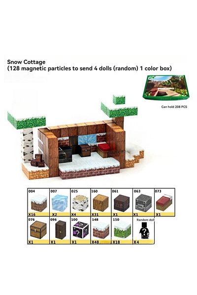 yaafun 128pcs Creative Street View Magnetic Building Block Bricks My Famous Scene World Architectural Kit D