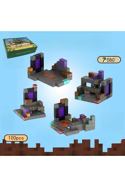 Choice 100pcs Creative Magnetic Building Block Bricks Famous Scene Mine World Architectural Set Diy Kids Co