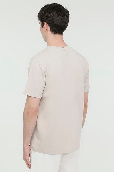 lumberjack ML OWEN 11ITL1067 4FX - Μπεζ ανδρικό κοντομάνικο μπλουζάκι