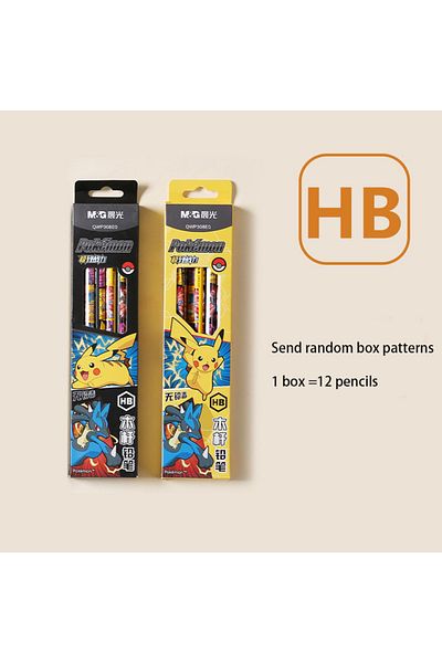 Choice 1box Hb 12pcs/box Pokemon Pikachu Wooden Pencil Students Stationary Hb/2b Pencil Drawing Sketch Penc