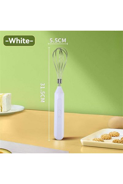 Choice White 1pcs Handheld Electric Whisk Household Small Creamer With Coffee Frother Egg Whites Mixer