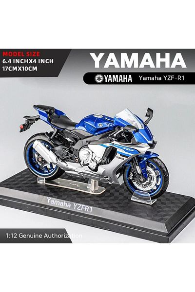 Choice Blue 1:12 Scale Motorcycle Model Die Cast Metal With Plastic Parts Motorcycle 2020 Yamaha Yzf-r6